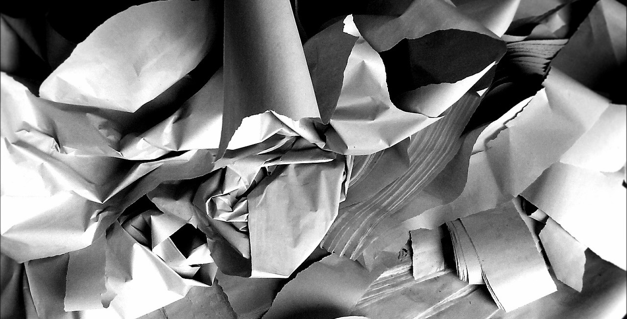 shredded papers