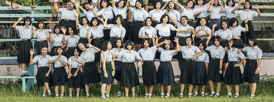 a class female students
